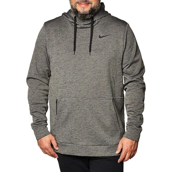 Nike Therma Men's Pullover Hoodie (Small) Charcoal Heather/Black - CU6214-071 - Picture 1 of 2